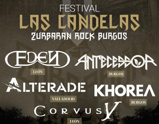 Descubre el cartel del festival gratuito Las Candelas – Zurbarán Rock Burgos